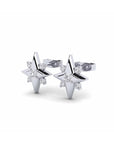 14K White Gold earrings 0.16 Carat Stone