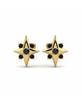 14K Yellow Gold Earrings 0.16 Carat Stone