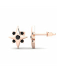 14K Rose Gold Earrings 0.16 Carat Stone