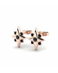 14K Rose Gold Earrings 0.16 Carat Stone