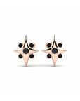 14K Rose Gold Earrings 0.16 Carat Stone