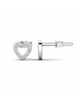 14K White Gold Earrings 0.16 Carat Stone