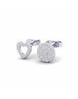 14K White Gold Earrings 0.16 Carat Stone