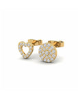 14K Yellow Gold Earrings 0.16 Carat Stone