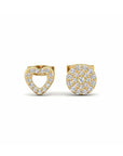 14K Yellow Gold Earrings 0.16 Carat Stone