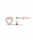 14K Rose Gold Earrings 0.16 Carat Stone