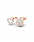 14K Rose Gold Earrings 0.16 Carat Stone