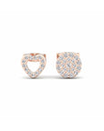 14K Rose Gold Earrings 0.16 Carat Stone