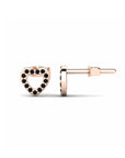 14K Rose Gold Earrings 0.16 Carat Stone