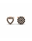 14K Rose Gold Earrings 0.16 Carat Stone