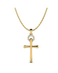 14K Yellow Gold Necklace With 0.07 Carat