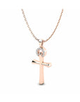 14K Rose Gold Necklace With 0.07 Carat