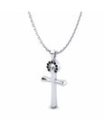 14K White Gold Necklace With 0.07 Carat Stone