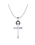 14K White Gold Necklace With 0.07 Carat Stone