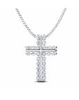 14K White Gold Necklace With 0.78 Carat Stone