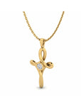 14K Yellow Gold Necklace With 0.10 Carat Stone