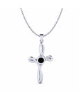 14K White Gold Necklace With 0.10 Carat Stone