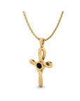 14K Yellow Gold Necklace With 0.10 Carat Stone