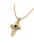 14K Yellow Gold Necklace With 0.10 Carat Stone