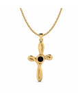 14K Yellow Gold Necklace With 0.10 Carat Stone