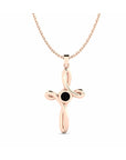 14K Rose Gold Necklace With 0.10 Carat Stone