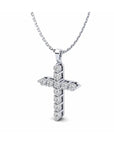 14K White Gold Necklace With 0.77 Carat Stone