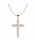 14K Rose Gold Necklace With 0.77 Carat Stone