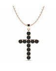 14K Rose Gold Necklace With 0.77 Carat Black Stone