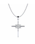 14K White Gold Necklace With 0.22 Carat Stone