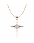 14K Rose Gold Necklace With 0.22 Carat Stone