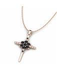 14K Rose Gold Necklace With 0.22 Carat Stone