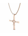 14K Rose Gold Necklace With 0.15 Carat Stone