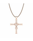 14K Rose Gold Necklace With 0.15 Carat Stone