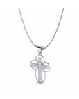 14K White Gold Necklace With 0.20 Carat Stone