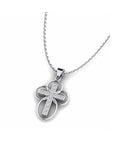 14K White Gold Necklace With 0.20 Carat Stone