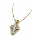 14K Yellow Gold Necklace With 0.20 Carat Stone