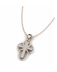 14K Rose Gold Necklace With 0.20 Carat Stone