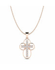 14K Rose Gold Necklace With 0.20 Carat Stone