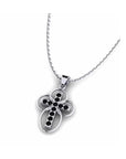 14K White Gold Necklace With 0.20 Carat Stone