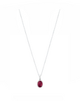 White gold necklace with 0.69 carat Ruby