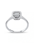 14K White Gold Ring With 0.08 Carat Stone