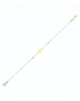 14K Yellow Gold Bracelet With 0.02 Carat White Diamonds and 0.20 Carat Natural Pearl