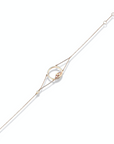 14K Rose Gold Bracelet With 0.02 Carat White Diamonds