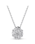 14K White gold necklace with 0.32 carat White Diamonds