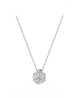 14K White gold necklace with 0.32 carat White Diamonds