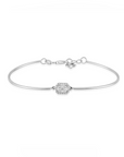 14K White Gold Bracelet With 0.14 Carat White Diamond