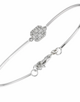 14K White Gold Bracelet With 0.14 Carat White Diamond