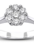 14K White gold ring with 0.32 carat White Diamonds