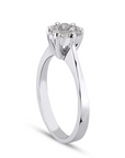 14K White gold ring with 0.32 carat White Diamonds