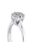 14K White gold ring with 0.32 carat White Diamonds